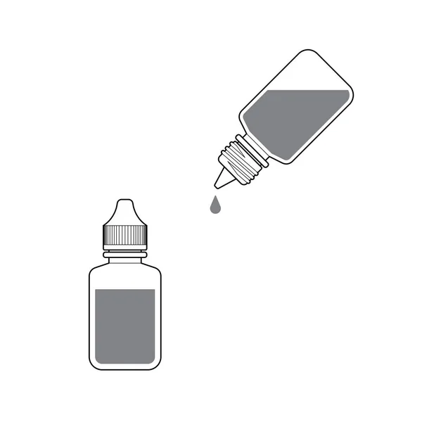 Ojo gota botella aislar en blanco fondo vector — Archivo Imágenes Vectoriales