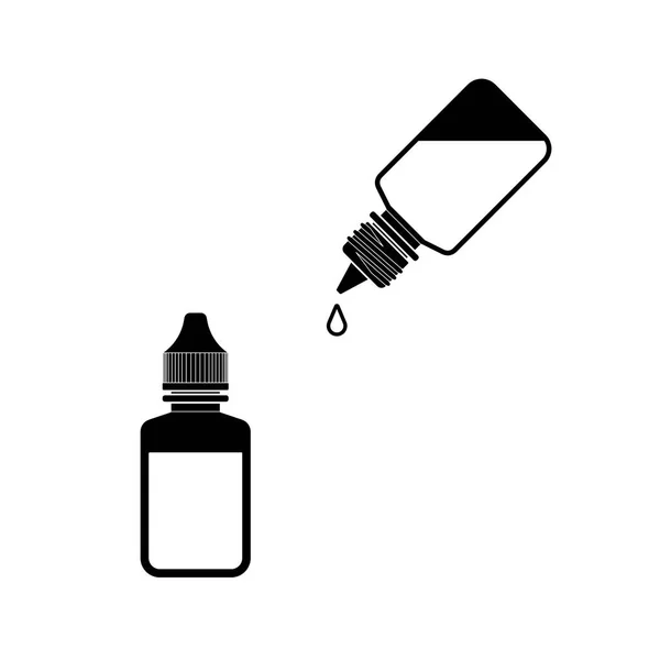 Μάτι διάνυσμα πτώση μπουκάλι απομονωθεί σε λευκό φόντο — Διανυσματικό Αρχείο