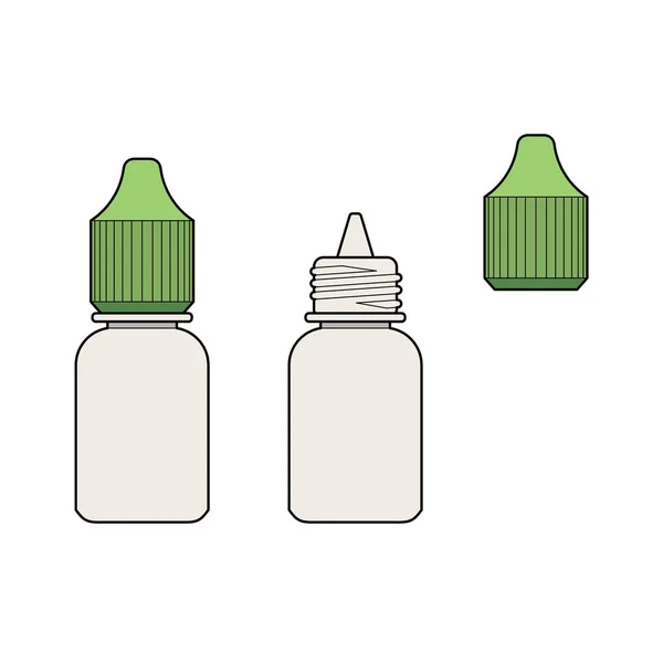 Oog Drop fles isoleren op witte achtergrond vector — Stockvector