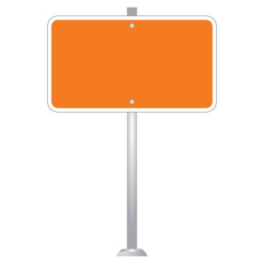 Yol işareti üzerinde beyaz arka plan vektör izole Pano