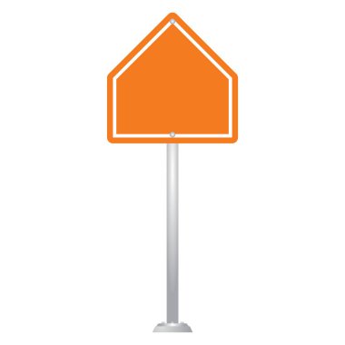 Yol işareti üzerinde beyaz arka plan vektör izole Pano