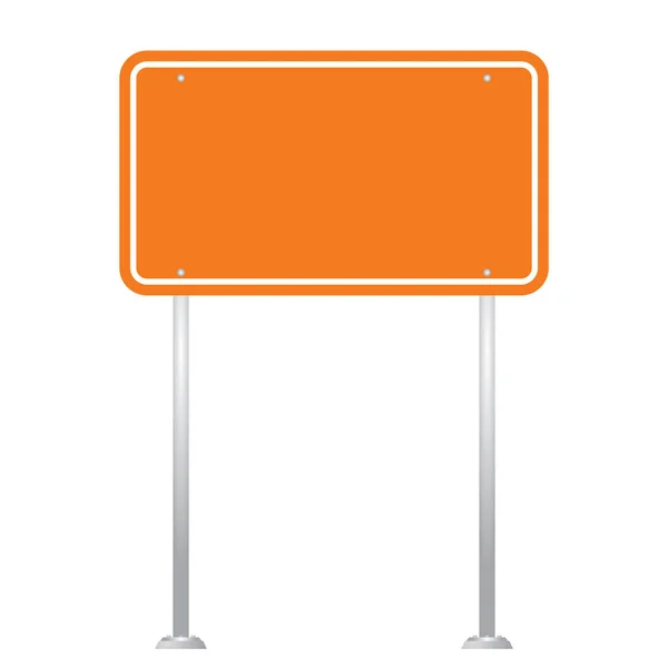 Panneau de signalisation Blank Road isolé sur fond blanc vecteur — Image vectorielle