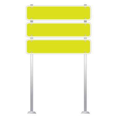 Yol işareti üzerinde beyaz arka plan vektör izole Pano