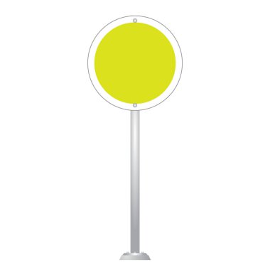 Yol işareti üzerinde beyaz arka plan vektör izole Pano