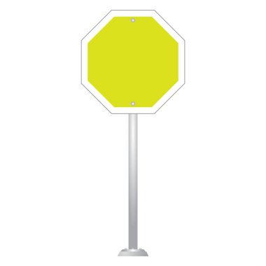 Yol işareti üzerinde beyaz arka plan vektör izole Pano