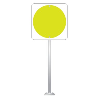 Yol işareti üzerinde beyaz arka plan vektör izole Pano