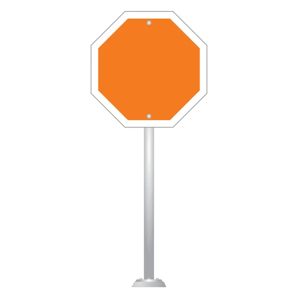 白い背景のベクトル上に分離されて空白の道路標識板 — ストックベクタ