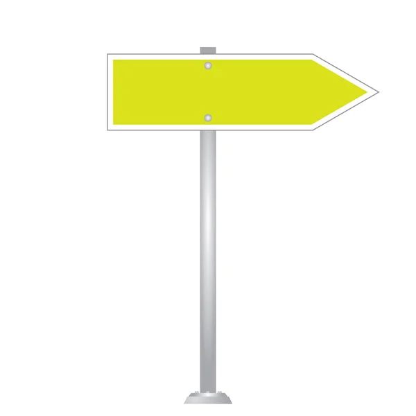 Panneau de signalisation Blank Road isolé sur fond blanc vecteur — Image vectorielle