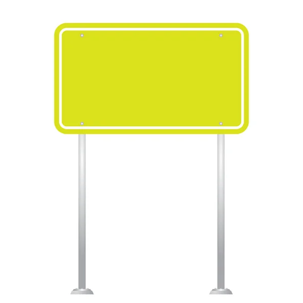 Panneau de signalisation Blank Road isolé sur fond blanc vecteur — Image vectorielle