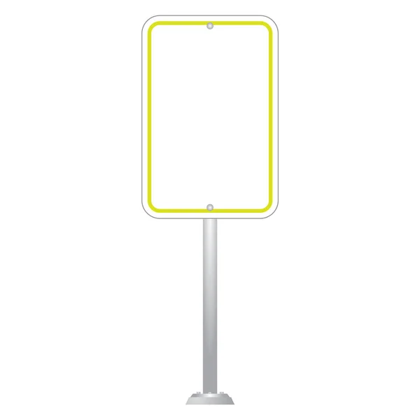 Blank Road Sign Board izolat pe vector de fundal alb — Vector de stoc