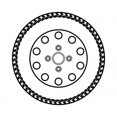 Lastik ve jant vektör çizim