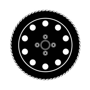 Lastik ve jant vektör çizim