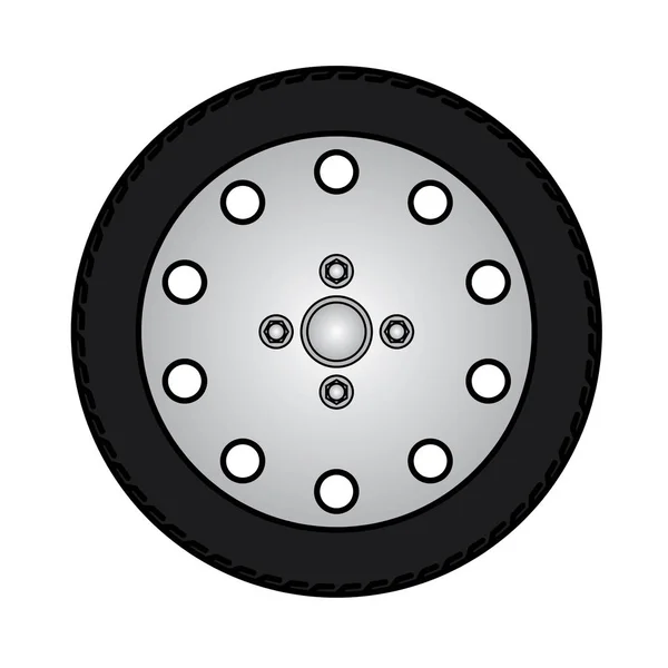 Vektor-Abbildung zu Reifen und Rädern — Stockvektor