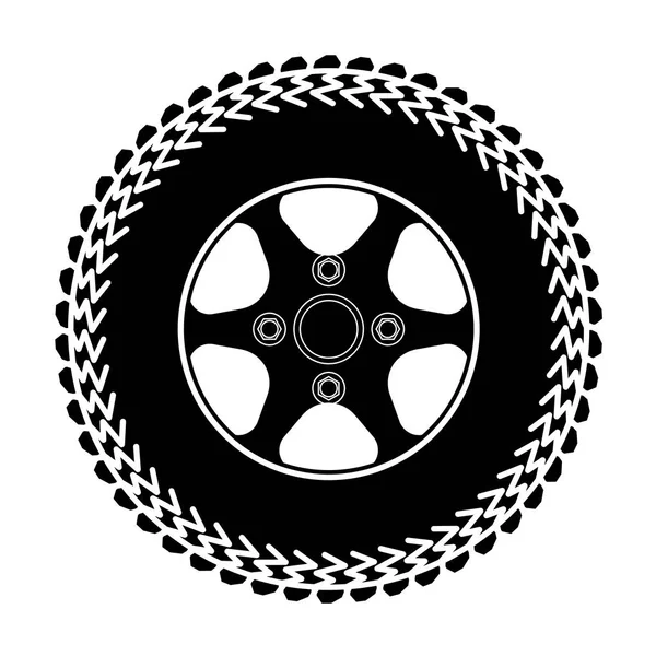 Tires and wheels Vector Illustration — Stock Vector