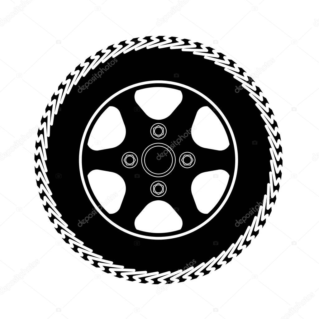 tires and wheels Vector Illustration