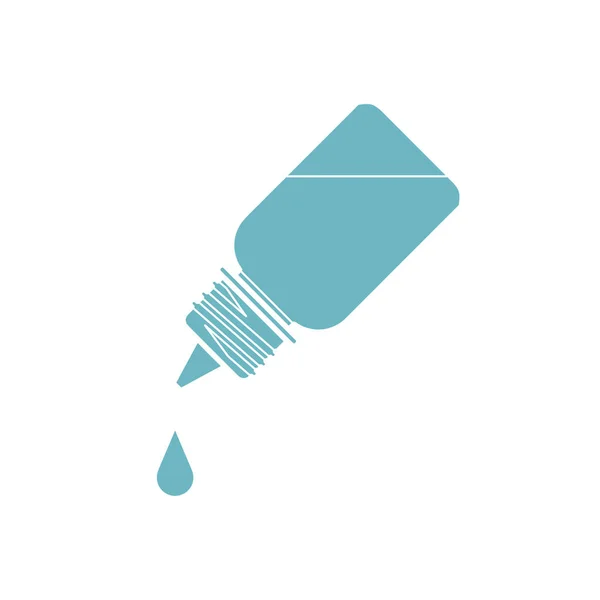 Isoler la bouteille de goutte à paupières sur fond blanc vecteur — Image vectorielle