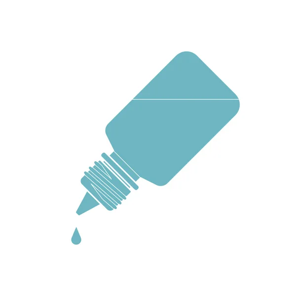 Isoler la bouteille de goutte à paupières sur fond blanc vecteur — Image vectorielle