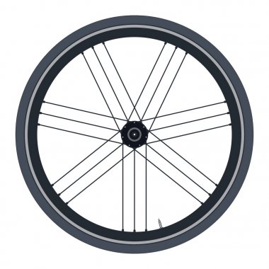 bisiklet tekerleği - beyaz arka plan üzerinde vektör çizim