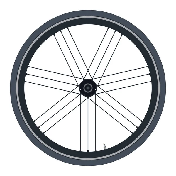 Roda de bicicleta - ilustração vetorial sobre fundo branco — Vetor de Stock