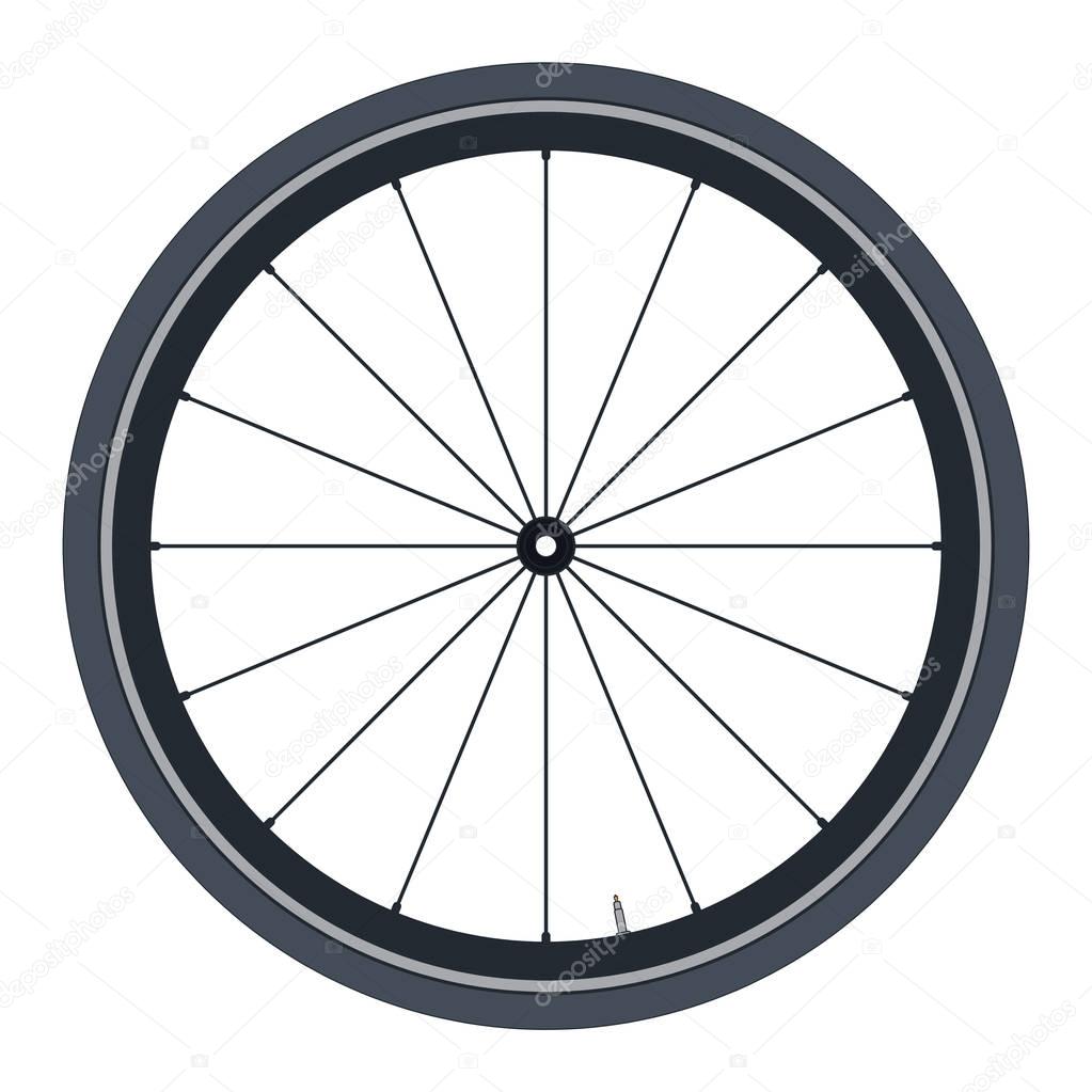 Bike wheel - vector illustration on white background