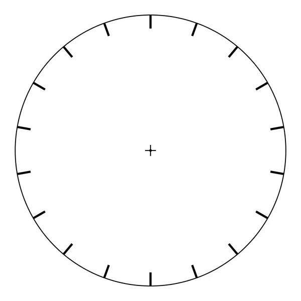 Пустая полярная графическая бумага - протрактор - вектор диаграммы пирога — стоковый вектор