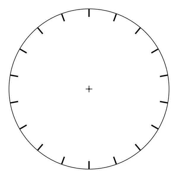 Lege Polar Grafiekpapier - gradenboog - cirkeldiagram vector — Stockvector