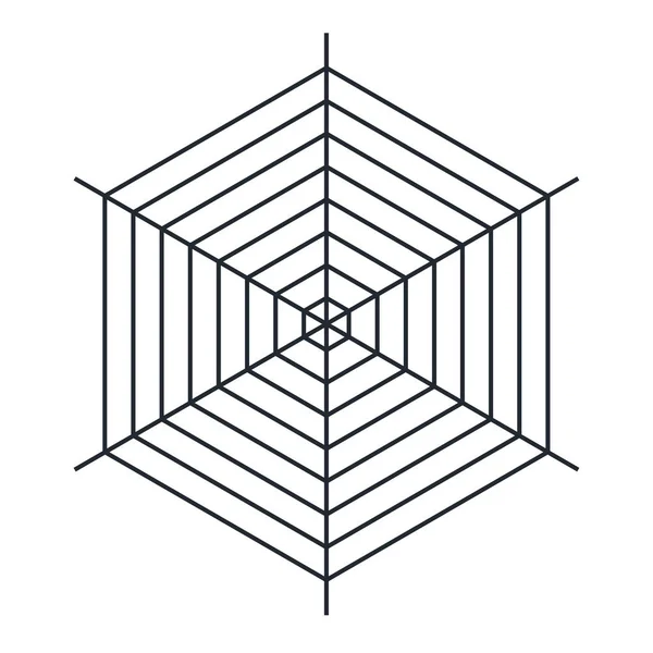 Örümcek web vektör çizim beyaz arka plan üzerinde — Stok Vektör