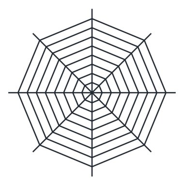 Örümcek web vektör çizim beyaz arka plan üzerinde 