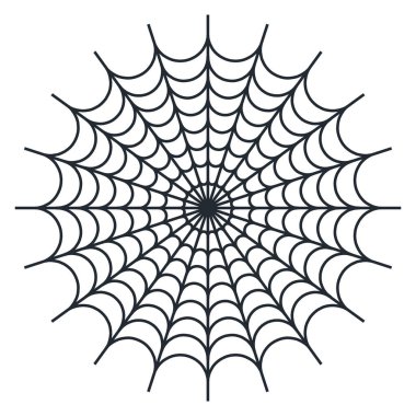 Örümcek web vektör çizim beyaz arka plan üzerinde 