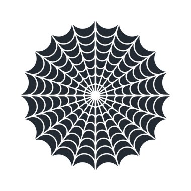 Örümcek web vektör çizim beyaz arka plan üzerinde 