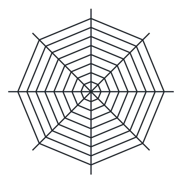 Ilustração do vector teia de aranha sobre fundo branco — Vetor de Stock