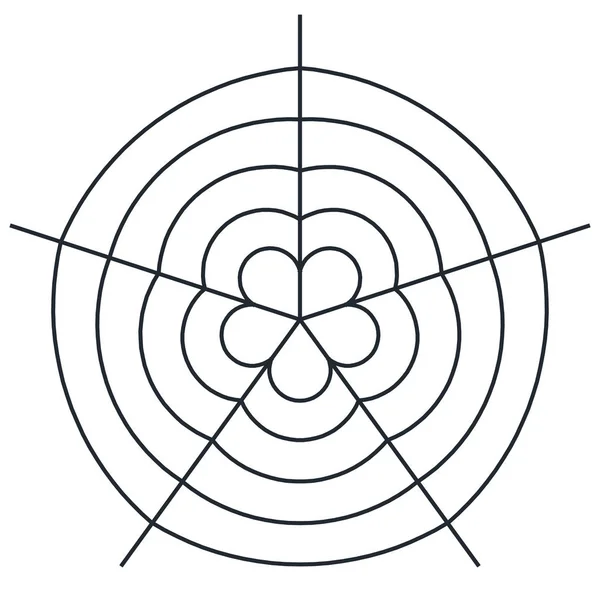 Spinnennetzvektorabbildung auf weißem Hintergrund — Stockvektor