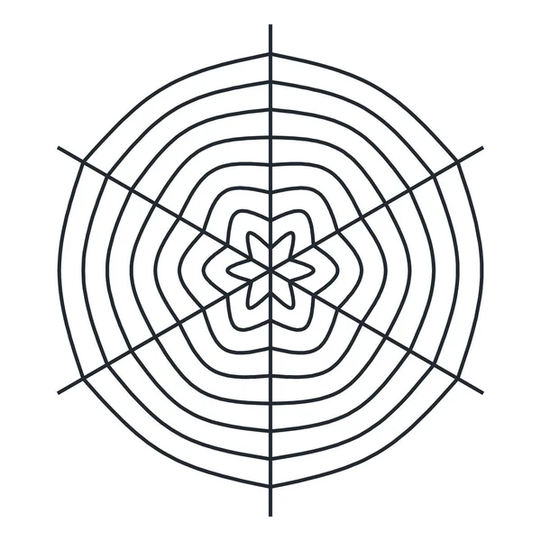 白い背景の上のクモ web ベクトル図 — ストックベクタ