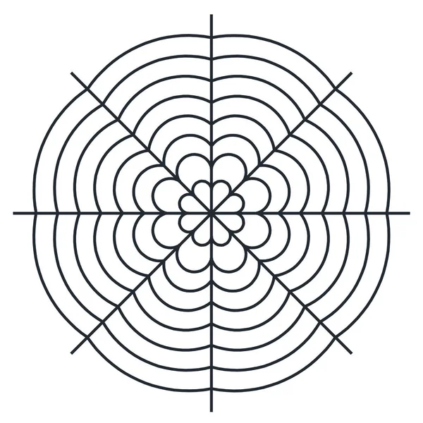 Spinnennetzvektorabbildung auf weißem Hintergrund — Stockvektor