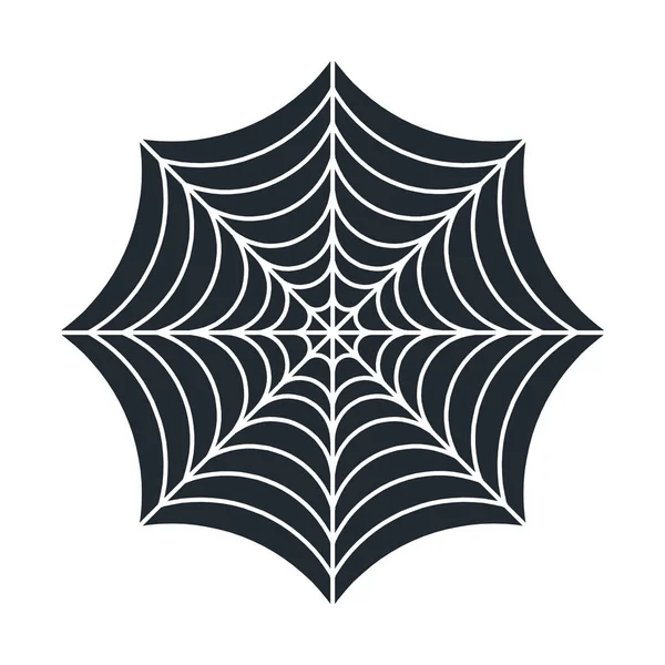 Spinnennetzvektorabbildung auf weißem Hintergrund — Stockvektor