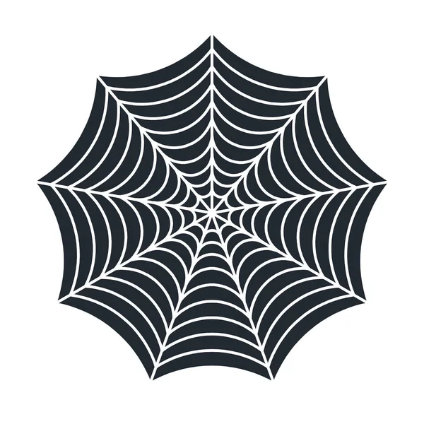 Spinnennetzvektorabbildung auf weißem Hintergrund — Stockvektor