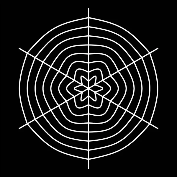 Arka plan üzerinde beyaz örümcek vektör çizim — Stok Vektör
