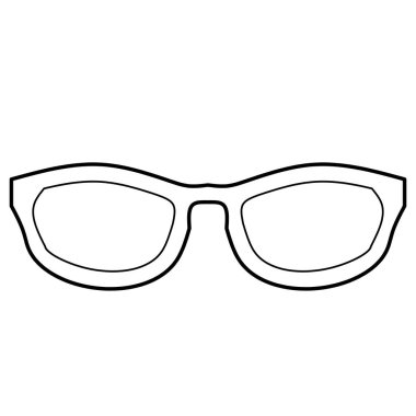 Gözlük ve güneş gözlüğü vektör