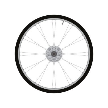 bisiklet tekerleği arka tekerlek dişli vektör ile