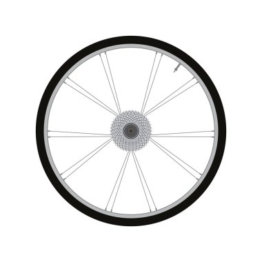 bisiklet tekerleği arka tekerlek dişli vektör ile