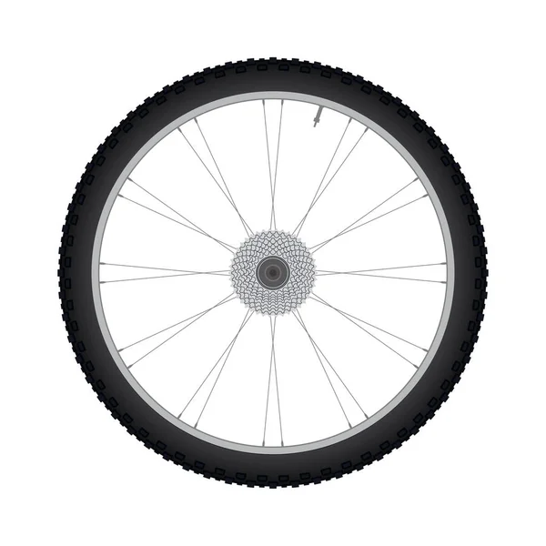Fahrrad Rad Hinterrad mit Schaltvektor — Stockvektor