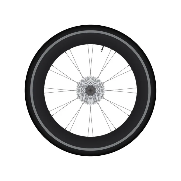 High Rim Wheel Road Bike with gear vector — Stock Vector
