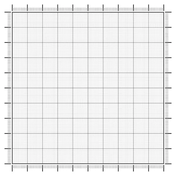 Gráfico papel de coordenada papel cuadrícula papel cuadrado — Archivo Imágenes Vectoriales