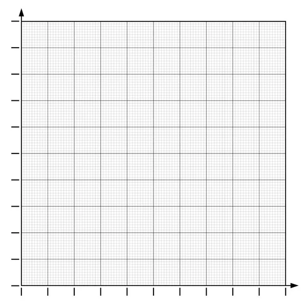 Gráfico papel de coordenada papel cuadrícula papel cuadrado — Vector de stock