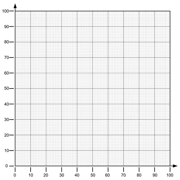 Grafik kağıdı koordinat kağıt kılavuz kare kağıt kağıt — Stok Vektör