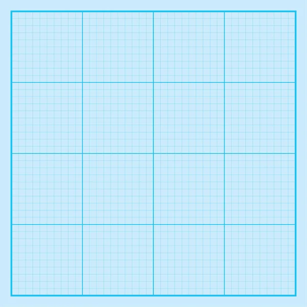 Blauwe grafiek papier coördinaat papier raster papier kwadraat papier — Stockvector