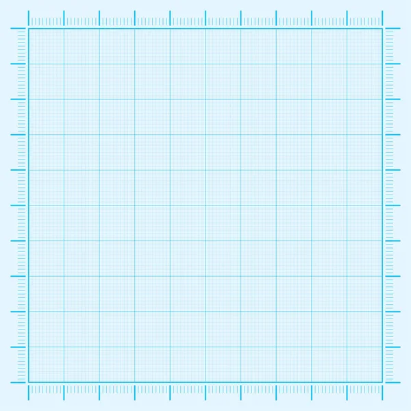Papel gráfico azul coordenar papel grade papel quadrado papel — Vetor de Stock