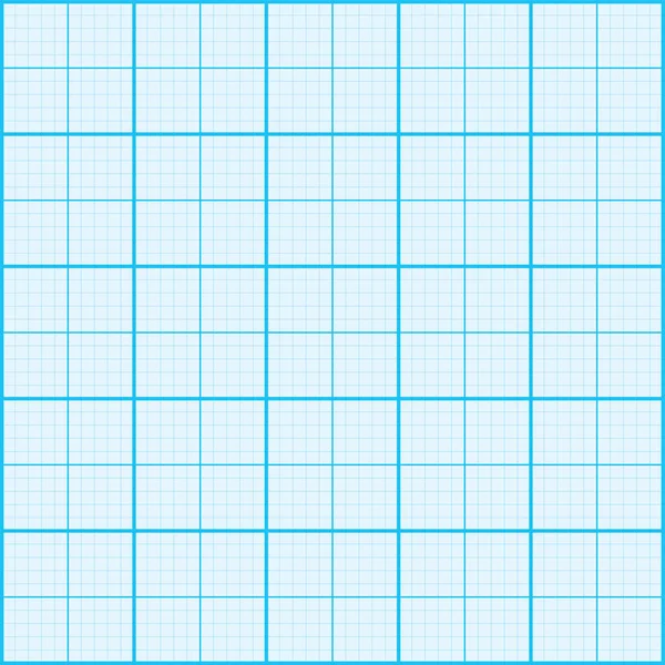 Blauwe grafiek papier coördinaat papier raster papier kwadraat papier — Stockvector