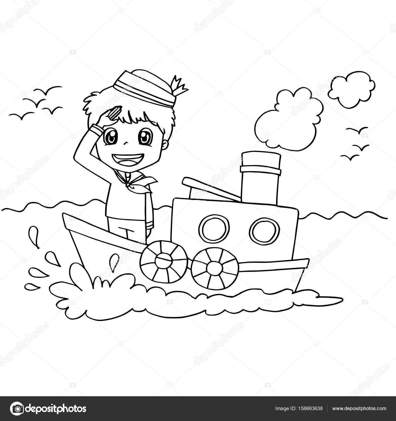 Boot Kleurplaat