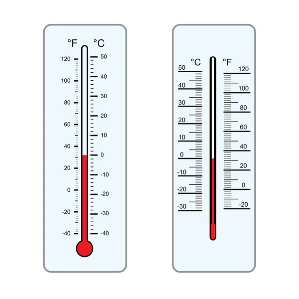 Thermomètres Vecteur isolé sur fond blanc — Image vectorielle